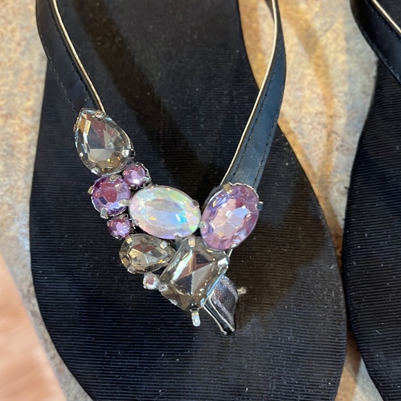 Black with purple gray and white gem stones. Good condition - Picture 2 of 2